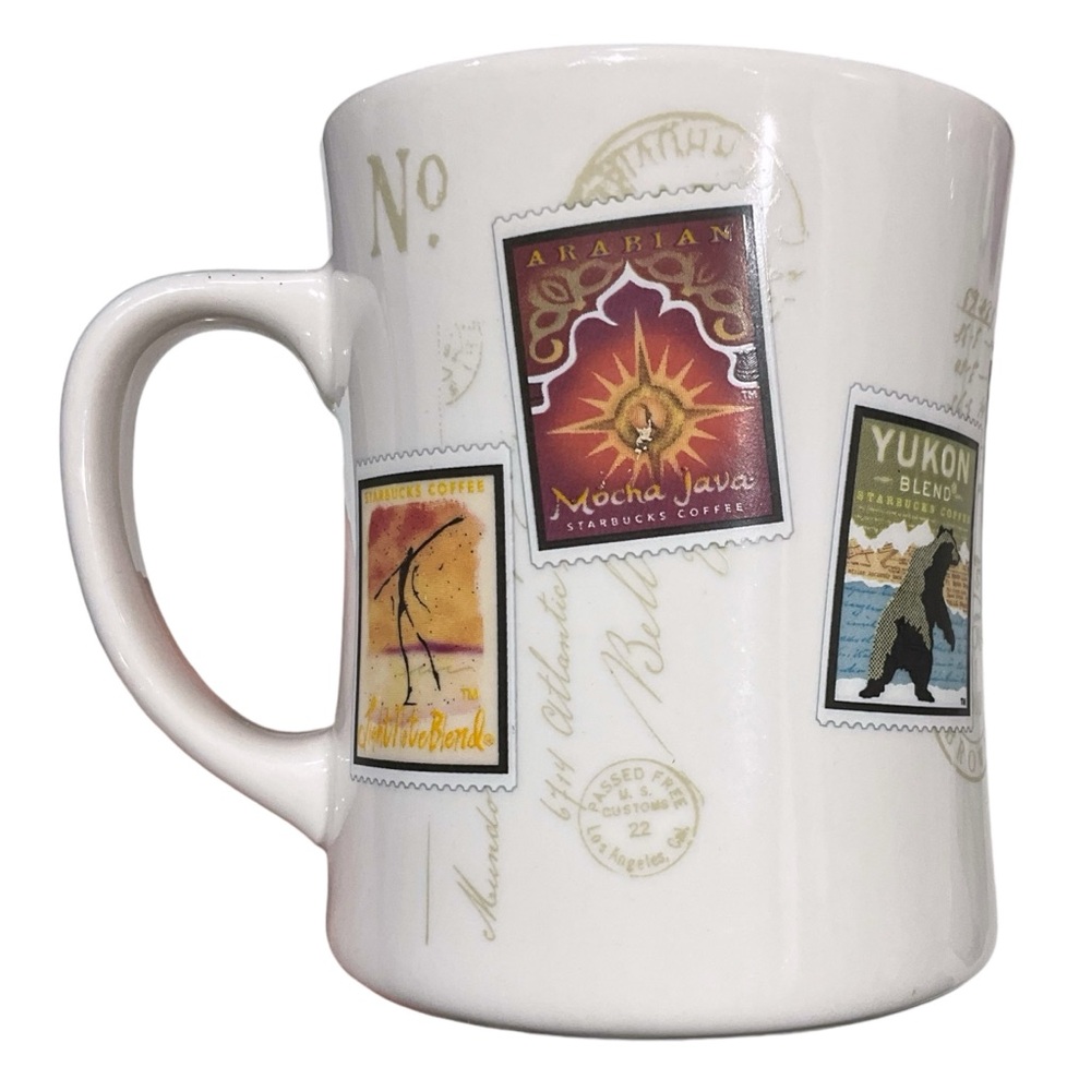 2002 STARBUCKS Coffee Barista Mug Air Mail Stamps Kenya, Panama, Italian Roasts - Picture 7 of 13